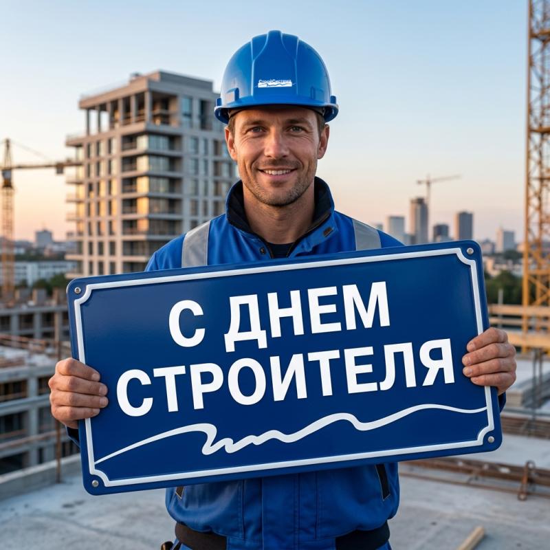 Дорогие клиенты и партнёры, поздравляем вас с Днём строителя!