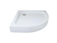 Душевой поддон полукруглый, с сифоном белый P-90125CS-WH