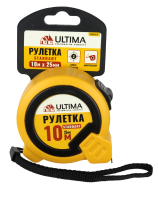 Рулетка Ultima Standart, 10 м х 25 мм, пластиковый корпус
