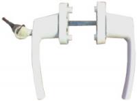 Ручка оконная двусторонняя с замком, Белый