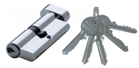 DORF, Цилиндр замка ключ/БАРАШЕК,английский,5 ключей,никель