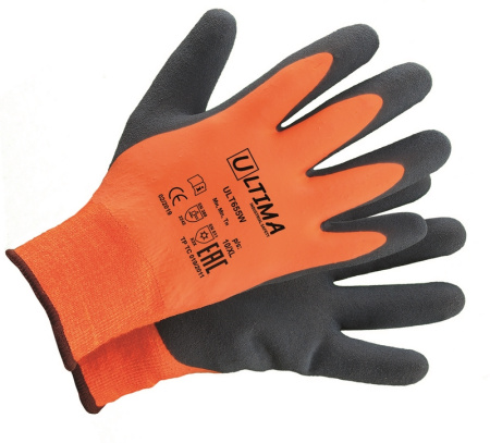 Перчатки ULTIMA с двойным латексным покрытием утепленные, ULT655W