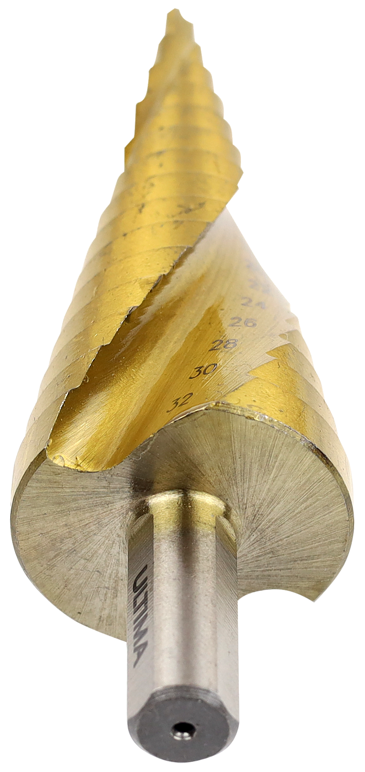 Сверло по металлу ступенчатое, Ultima, 4-12 мм, 9 ступеней, сталь HSS