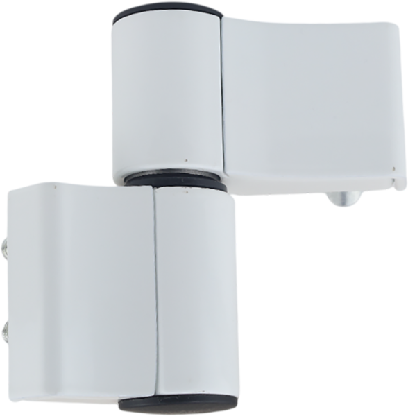 Петля DORF для алюм. дверей, 2-х секционная, с подшип, с крепежом для холод. алюм. (1к.-30 шт), Белая