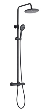 Смеситель для душа с термостатом и верхним душем TERMO 34291TMB